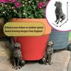 3Pcs Flower Pot Feet Stand Animal Shape Cat Dog Plant Pots Risers Pad Outdoor Garden Resin Pot Foot Plant Bonsai Holders