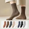 Осенне-зимние носки из чистого хлопка, носки средней длины, мужские носки, зимние хлопковые носки, мужские антибактериальные и дезодорирующие хлопковые носки