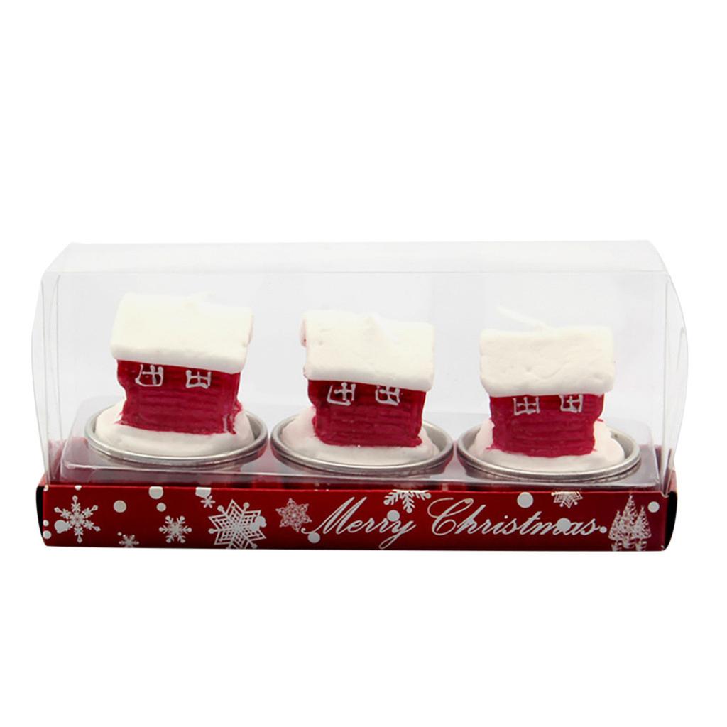 Christmas Candles Santa Snowman Candles Party Wedding Festival Decoration 3PC