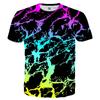 Colour 3D Print Colorful Graffiti Graphic T Shirt For Men Casual Short Sleeve Novelty Tee Tops Crew Neck Oversized Mens T Shirt Clothes