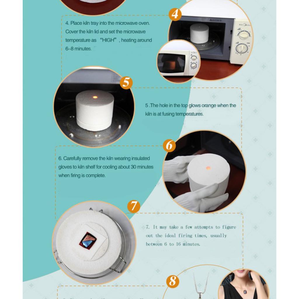 6шт качественная микроволновая печь комплект для DIY плавления стеклянных ювелирных изделий инструмент