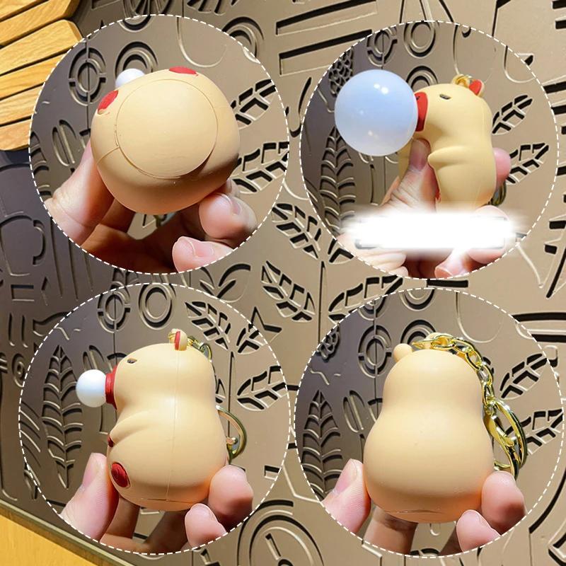 Музыкальная игрушка Capybara Pinch, пускающая мыльные пузыри, брелок для девочек, кукла Capybara, игрушки для снятия стресса, подвеска для детского школьного рюкзака