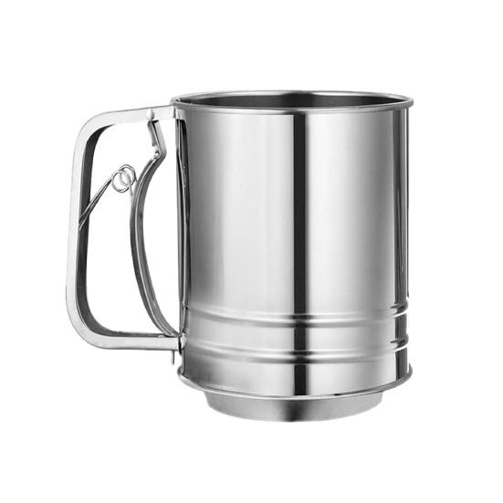 Мукопросеиватель ручной с кривошипом, сито для муки с мелкой сеткой, просеиватель для выпечки, универсальный инструмент для гладкого просеивания муки для сахара, какао-порошка и специй