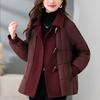 Middle Age Woman Winter Coats Plus Size Elegant Loose Thick Warm Parkas Female Jacket