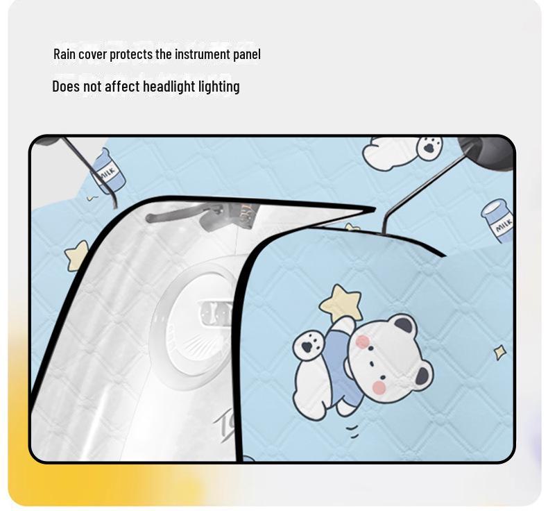 Всесезонный солнцезащитный козырек на лобовое стекло электромобиля и мотоцикла: Водонепроницаемый и ветрозащитный