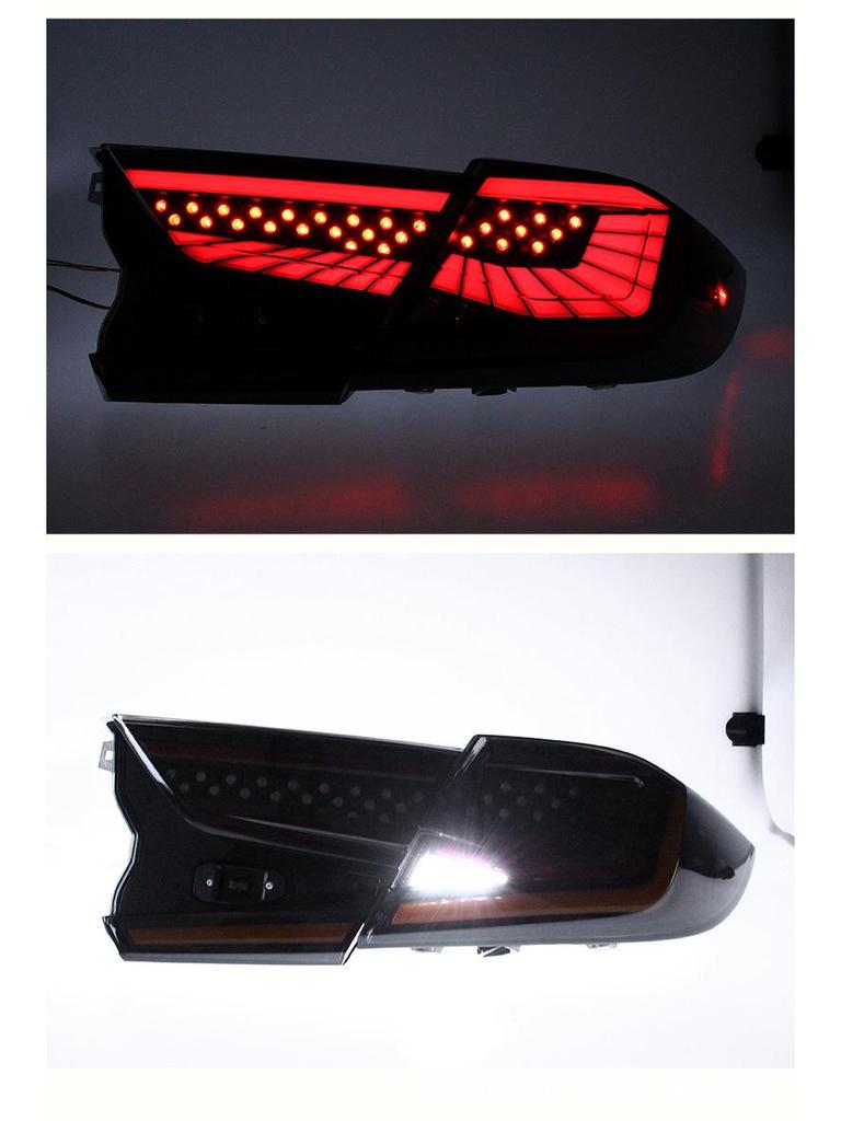 Compatible Smoked Black Taillight Assembly with Flowing Turn Signal for 10th Gen Accord Starlight Model