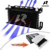 AN10 10Row Aluminum Oil cooler W/ 262mm Mounting Bracket Kit Trust Type  7/8"-14 UNF accessories for vehicles Black/Blue