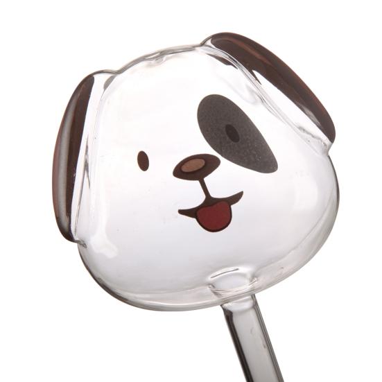 1 Pair Decorative Bulb Unique Glass Shape Time Saver Watering Dog Pattern Plant