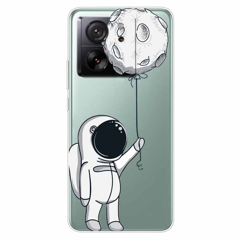 Soft Clear Cover For Xiaomi 13T Case TPU Lovely Cat Silicone Covers For Xiaomi Mi 13T Cases Transparent for Xiaomi13T Bumpers