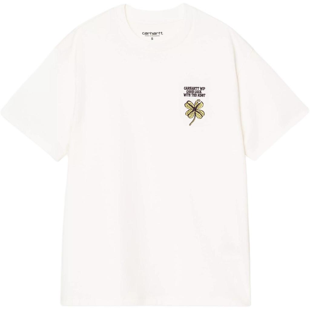 Carhartt WIP SS26 Женская футболка с коротким рукавом Клевер Удобная Простая Вышитая С круглым вырезом Женские футболки I036036-D6-XX