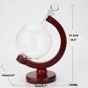 850ml Large Glass Globe Round Liquor Decanter Gift Whiskey Bottle Wine Decanter Holder