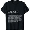 Ретро Винтаж Определение ChatGPT Футболки Мужские Женские Чистый Хлопок Юмор Уличная Одежда Футболка С Коротким Рукавом Унисекс Свободная Одежда