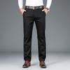 Новые осенние мужские повседневные брюки из бамбукового волокна, классический стиль, деловая мода, хаки, эластичные хлопковые брюки, мужская брендовая одежда