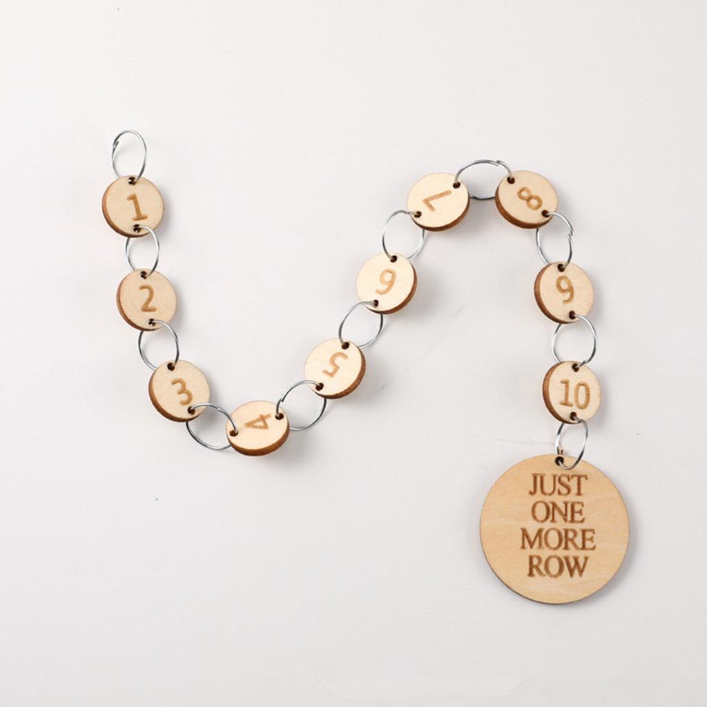 Круглый шарм Деревянные стежки Маркер для блокировки с булавкой-застежкой Деревянная линейка-калибр для вязания, ткачества, шитья, рукоделия