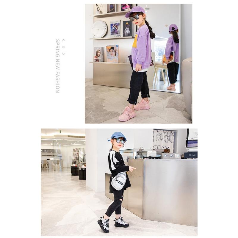 Girls' Sports Shoes with Fleece Thickening New Autumn and Winter Casual Shoes Children's Shoes Girls' Cotton Shoes Winter Men