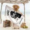 2pac Customizable Name Beach Towel High Absorbency & Quick-Dry For Beach Bathroom Outdoor Swimming Pool Camping Picnic Yoga Diving Vacation Accessorie