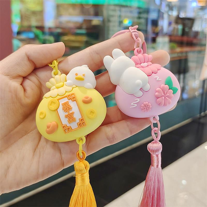 Праздник лодок-драконов в китайском стиле, счастливая сумка, милые мультяшные животные, кисточки, брелок, подвески, украшения, украшения, подарки для пары