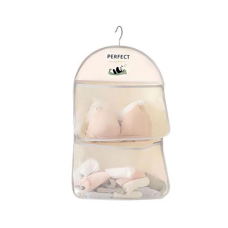 Single/Double/Three-Layer Hanging Mesh Bag Closet Dormitory Hanging Bag Net Bag Underwear Storage Bag