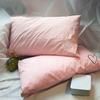 1pc Heart Embroidery Pillowcases White/Grey Cotton Pillow Cover for Mr Mrs Couple Bed Sleeping