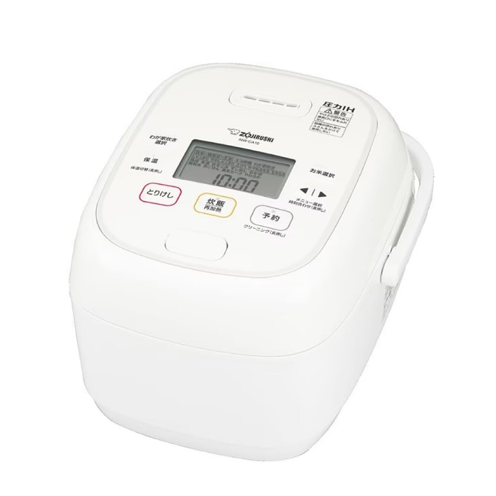 ZOJIRUSHI Rice Cooker Pressure IH Rice Cooker Cups NW-CA10-WA (White) 5.5