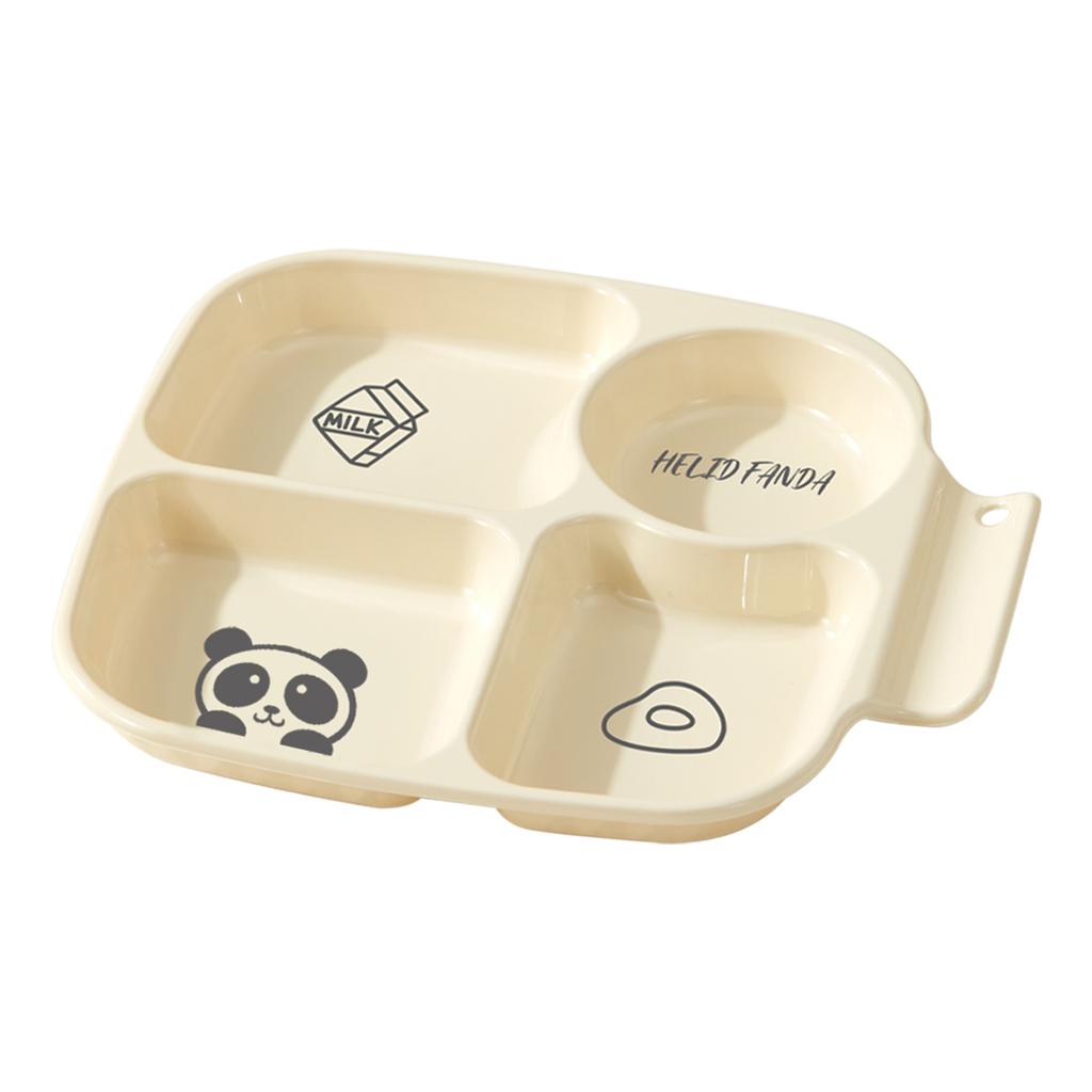 Квадратная пластиковая тарелка с разделителями для порционного управления едой, складная салатная тарелка, 4 отделения, для сжигания жира