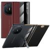 For Huawei Mate XT Ultimate Case Kickstand View Window Genuine Cow Leather+PC Phone Cover
