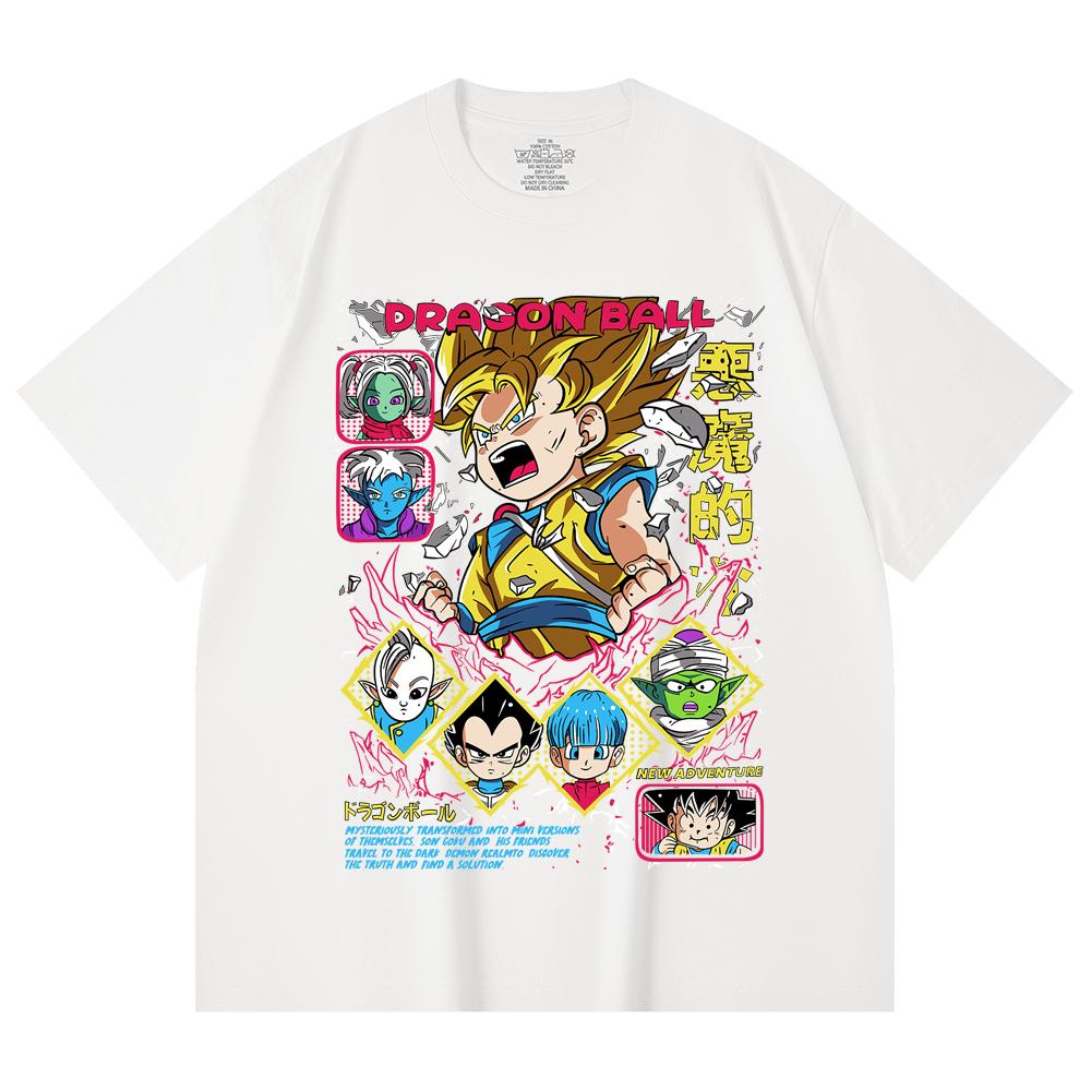 230 Gsm 100% Cotton Dragon Ball V62 Print Unisex Heavy Cotton T Shirt