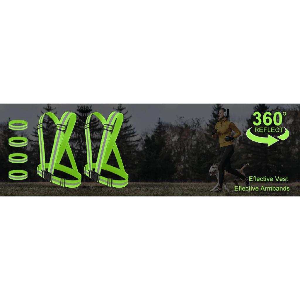 Highlight Reflective Straps Night Work Security Running Cycling Safety Reflective Adjustable Vest High Visibility Reflective
