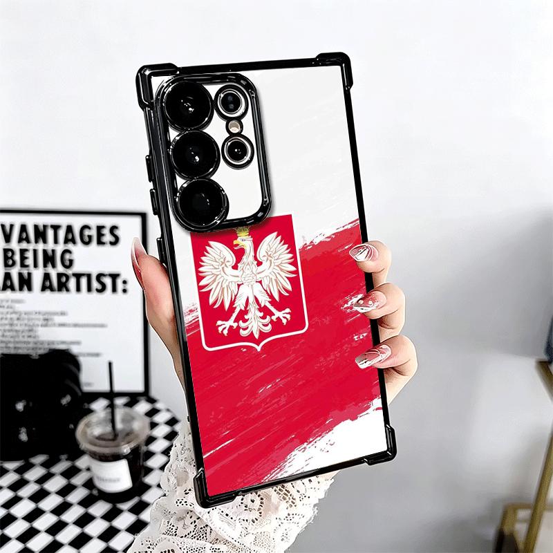 Чехол для телефона с флагом Польши (бело-красный), мягкий, для Samsung Galaxy S26 Ultra S25 Edge S24 FE S23 Plus S22 S21 + S20, с покрытием, противоударный Fund