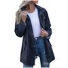 Women Hooded Waterproof Zipper Mid-length Windproof Waterproof Raincoat Jacket