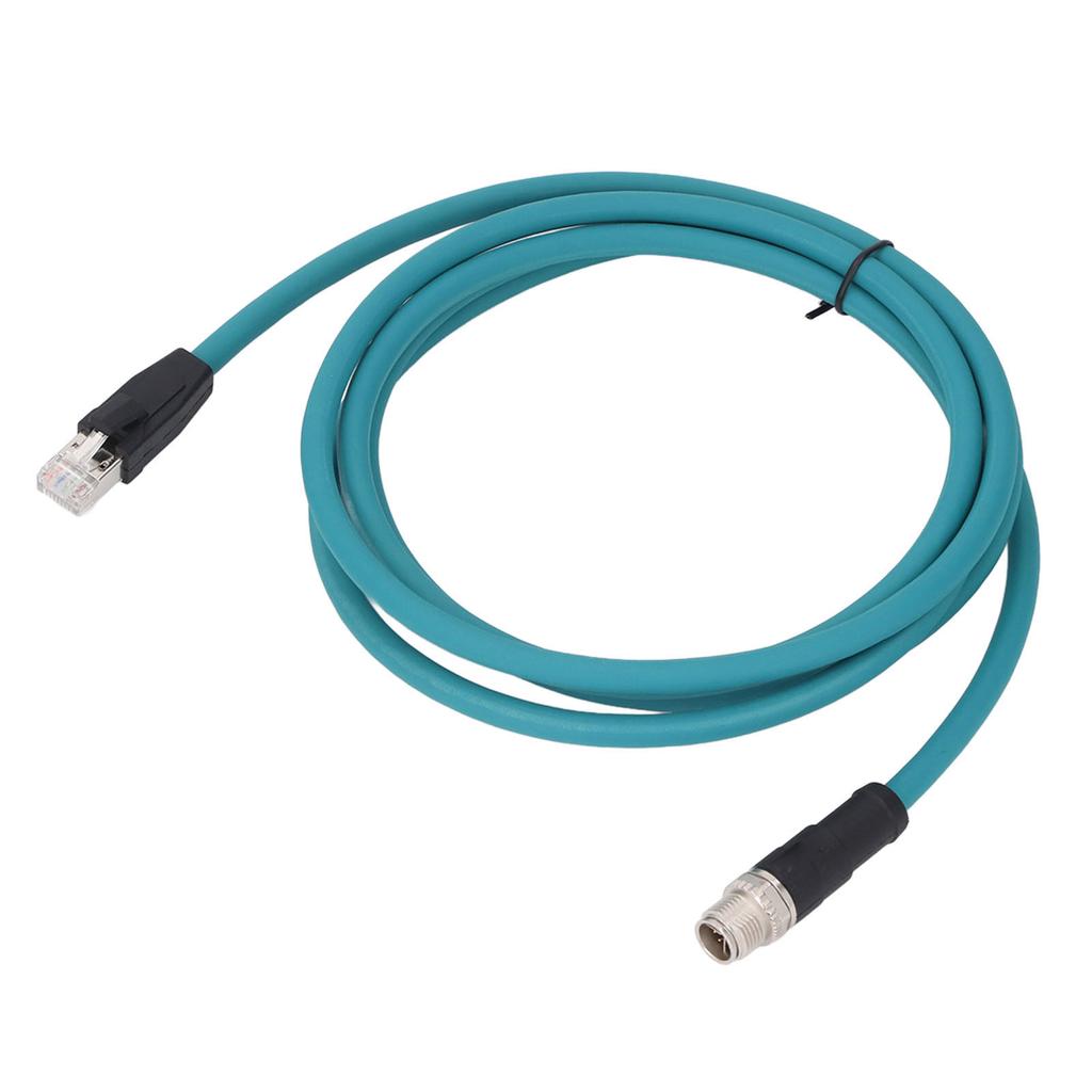 Промышленный кабель Ethernet M12 8-контактный X-кодированный прямой разъем к адаптерному шнуру RJ45 (папа) CAT6A 2 метра