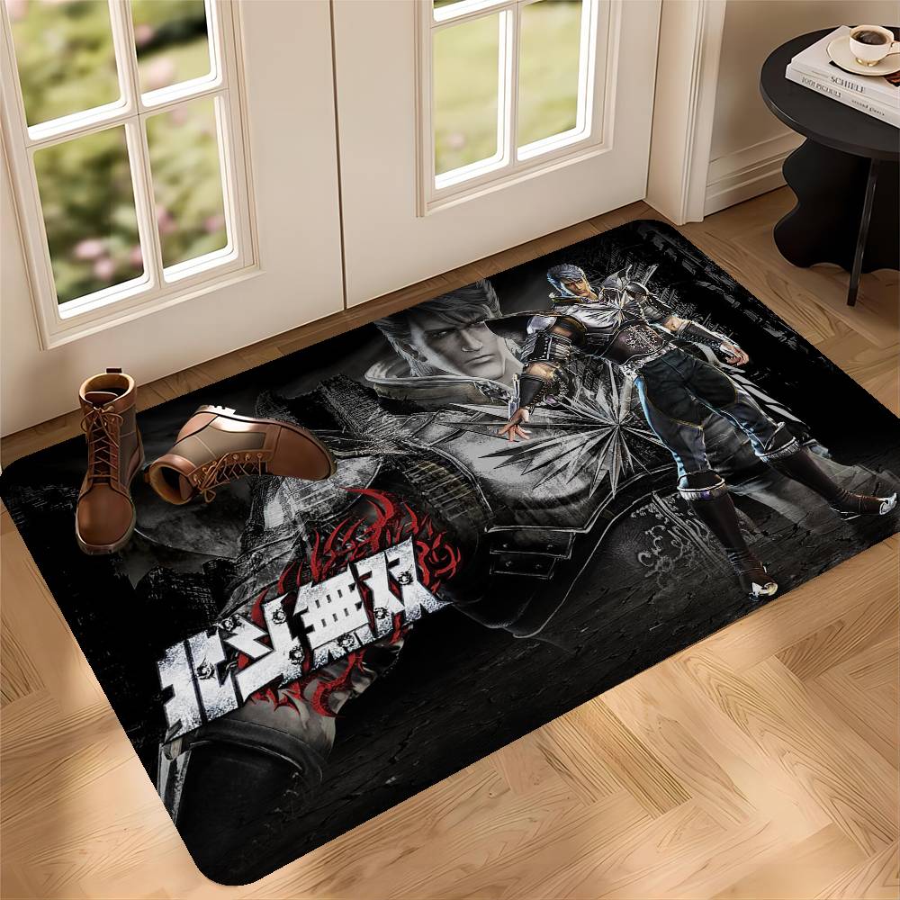 H-Hokuto no Ken Hallway Carpet Washable Non-Slip Living Room Sofa Chairs Area Mat Kitchen Doormat Area Rug