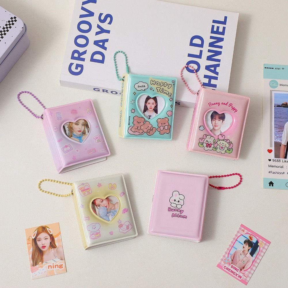 Альбом Kpop Korea Idol Star Chasing Binder Pocard Holder 2,7 дюйма, Альбом для домашней коллекции, Альбом в форме сердца с вырезами