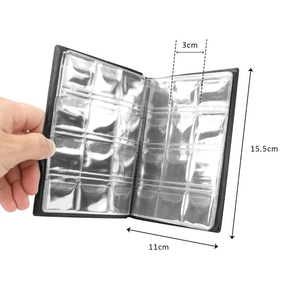 Artificial PU Leather Coin Collection Holder 120 Pockets Penny Album Gifts Coin Collection Album 10 Pages