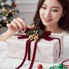Golden Bell Christmas Curtain Tieback Faux Pine Window Hanging Ornament  Home Party