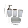 4 Pieces Bathroom Accessories Set Soap Dispenser Decorative Modern Toothbrush Holder Mouthwash Cup