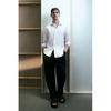 Рубашка HM Linen Slim Fit белая