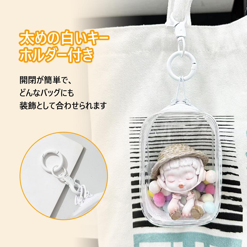 Solxion Plush Doll Fully Transparent Waterproof and Includes Balls and Fits and 20cm Dolls Ita-bag Bag, Pouch, Storage, PVC, Zippered, Dustproof,