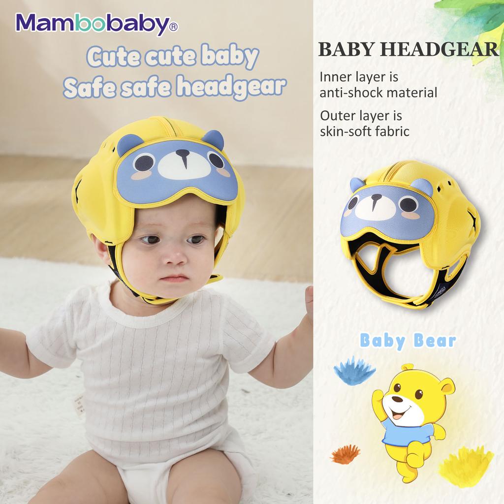 Mambobaby Безопасный противоударный детский шлем Защита головы малыша Головной убор для младенца Учится ползать, ходить Предотвращает травмы от ударов падений