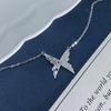 S925 Sterling Silver Butterfly Necklace with Zircon Inlay - Elegant and Versatile High-End Design
