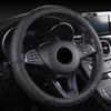 Чехол на руль DERMAY из натуральной кожи для Renault Ford Bmw Lada Opel VW Fiat Mazda Toyota Kia 37-38 см автомобильный руль