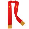 Church Clergy Pastor Cross Embroidered Stole [BLESSUME] (Red 1)