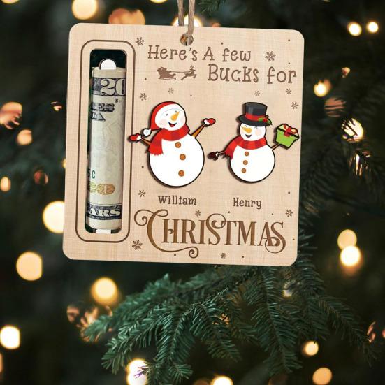 1/4 шт. Рождественский держатель для денег Снеговик Санта Пряничный человечек зажим для денег Подарочный держатель для денег Рождественская елка подвесное украшение для домашнего декора