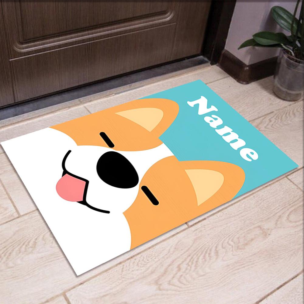 Custom Name Dog Printed Carpet,Rug for Office Chair Living Room Bedroom Kitchen Room Decor Gifts.