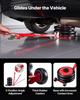 Air Jack, 5 Ton Triple Bag Air Jack, Airbag with Six Steel Pipes, Lift Up to 464 mm, 4-10 s Fast Lifting Pneumatic with Adjustable Long Handle &