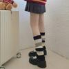 Черные, белые и серые полосатые трикотажные носки jk, чехол для японской пряной девушки y2k, осенние и зимние теплые длинные носки в стиле Лолиты