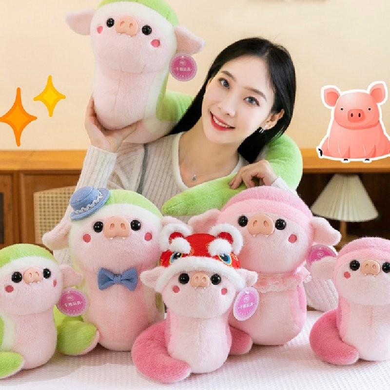 Mascot Pig 2025 Snake Plush Toy Dolls Room Decor Spring Festival Gift Pp Cotton