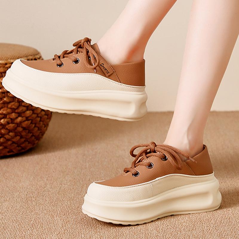 Platform Women Sneakers Flats Leather Running Sport Shoes Designer Lace Up Autumn Casual Shoes Trend Walking Lady Zapatos