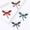 Versatile Alloy Glass Dragonfly Brooch Exquisite Versatile Ladies Suit Coat Corsage Ornament Pin