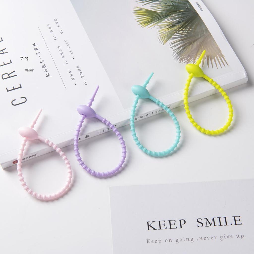 Цветная силиконовая стяжка-головастик: Сделай сам брелок, Модная игрушка, Ремешок для сумки и Намотка для шнурка